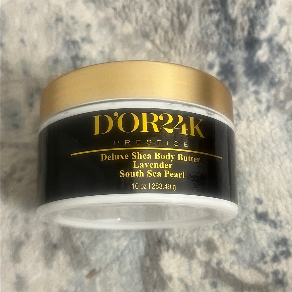 D'OR24K Prestige Deluxe Shea Body Butter - Gold and Black